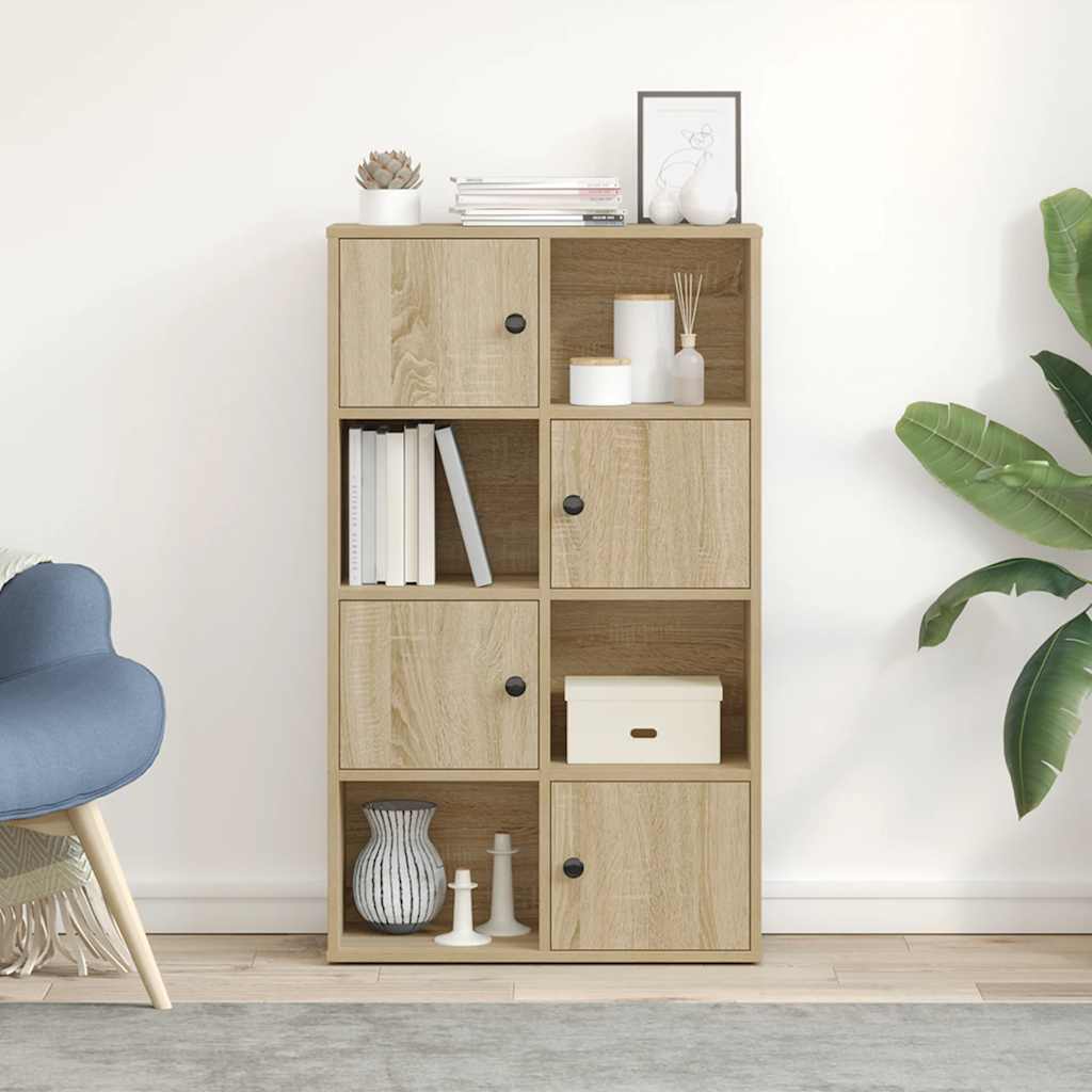 Bookcase, sonoma oak, 60x24x101.5 cm, processed wood