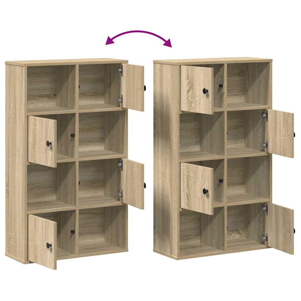 Bookcase, sonoma oak, 60x24x101.5 cm, processed wood