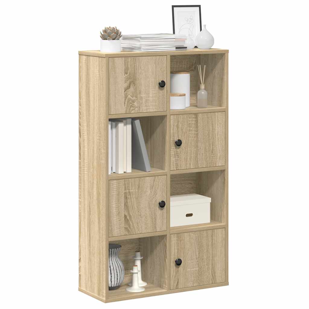 Bookcase, sonoma oak, 60x24x101.5 cm, processed wood