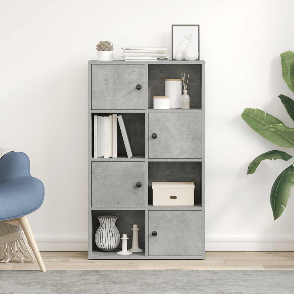 Bookcase, concrete grey, 60x24x101.5 cm, engineered wood