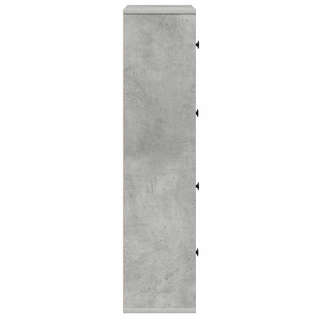 Bookcase, concrete grey, 60x24x101.5 cm, engineered wood