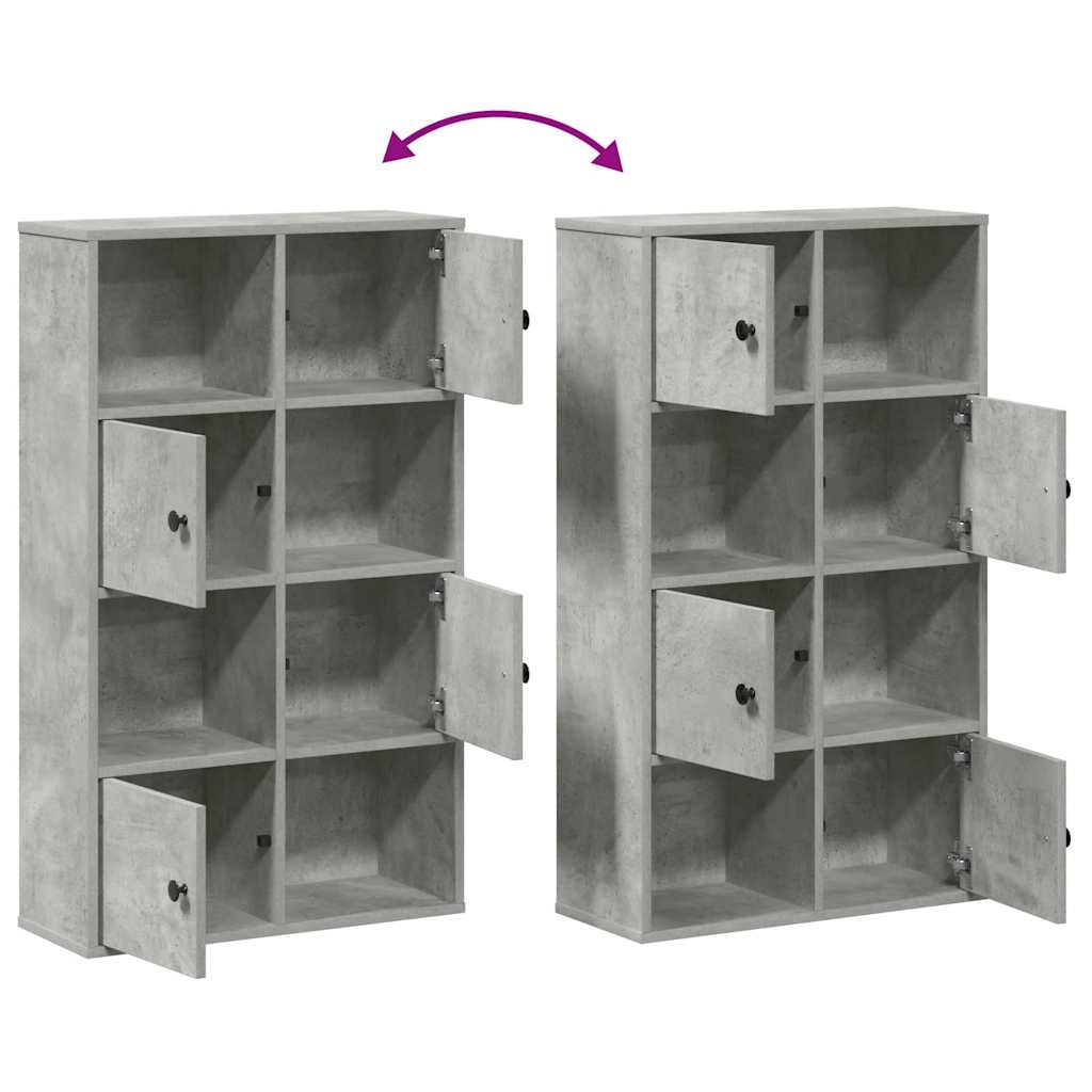 Bookcase, concrete grey, 60x24x101.5 cm, engineered wood