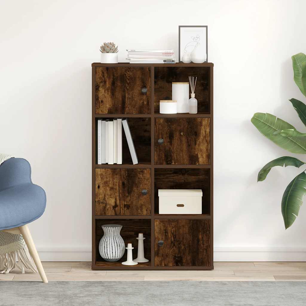 Bookcase, smoky oak, 60x24x101.5 cm, engineered wood