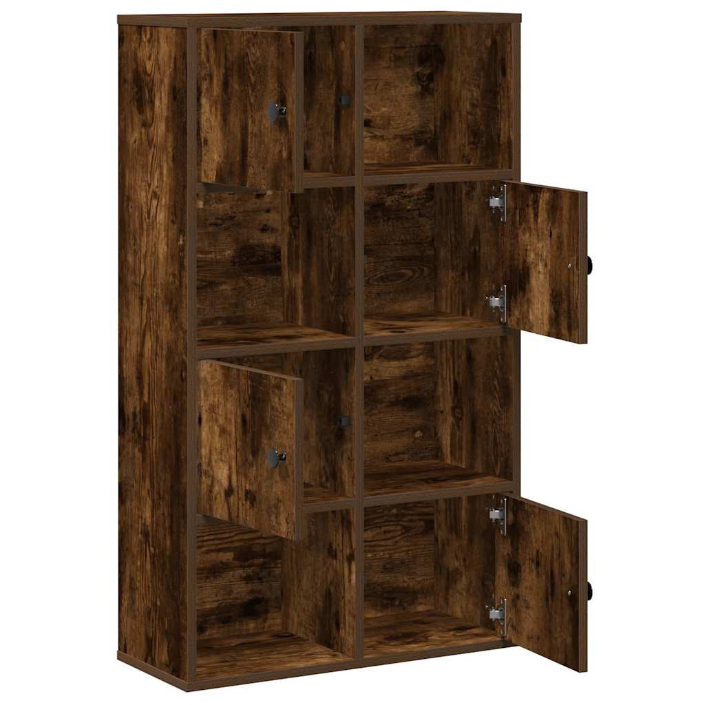 Bookcase, smoky oak, 60x24x101.5 cm, engineered wood