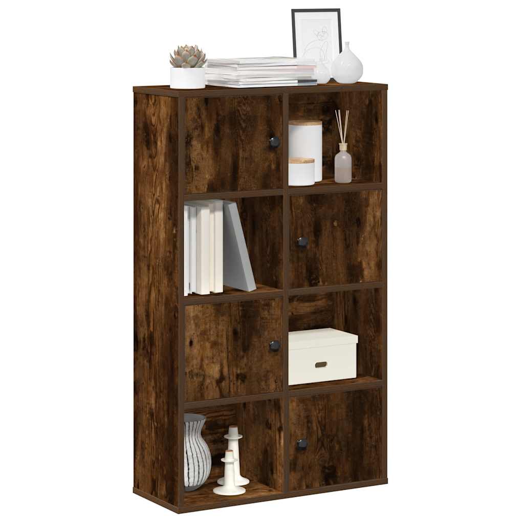 Bookcase, smoky oak, 60x24x101.5 cm, engineered wood