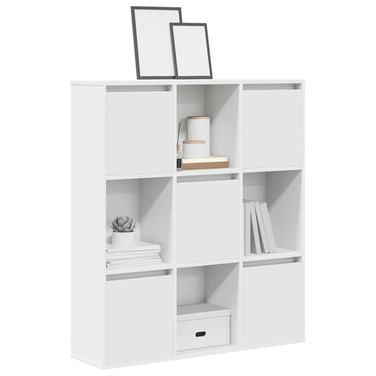 Bookcase, white, 89x24x101.5 cm, processed wood