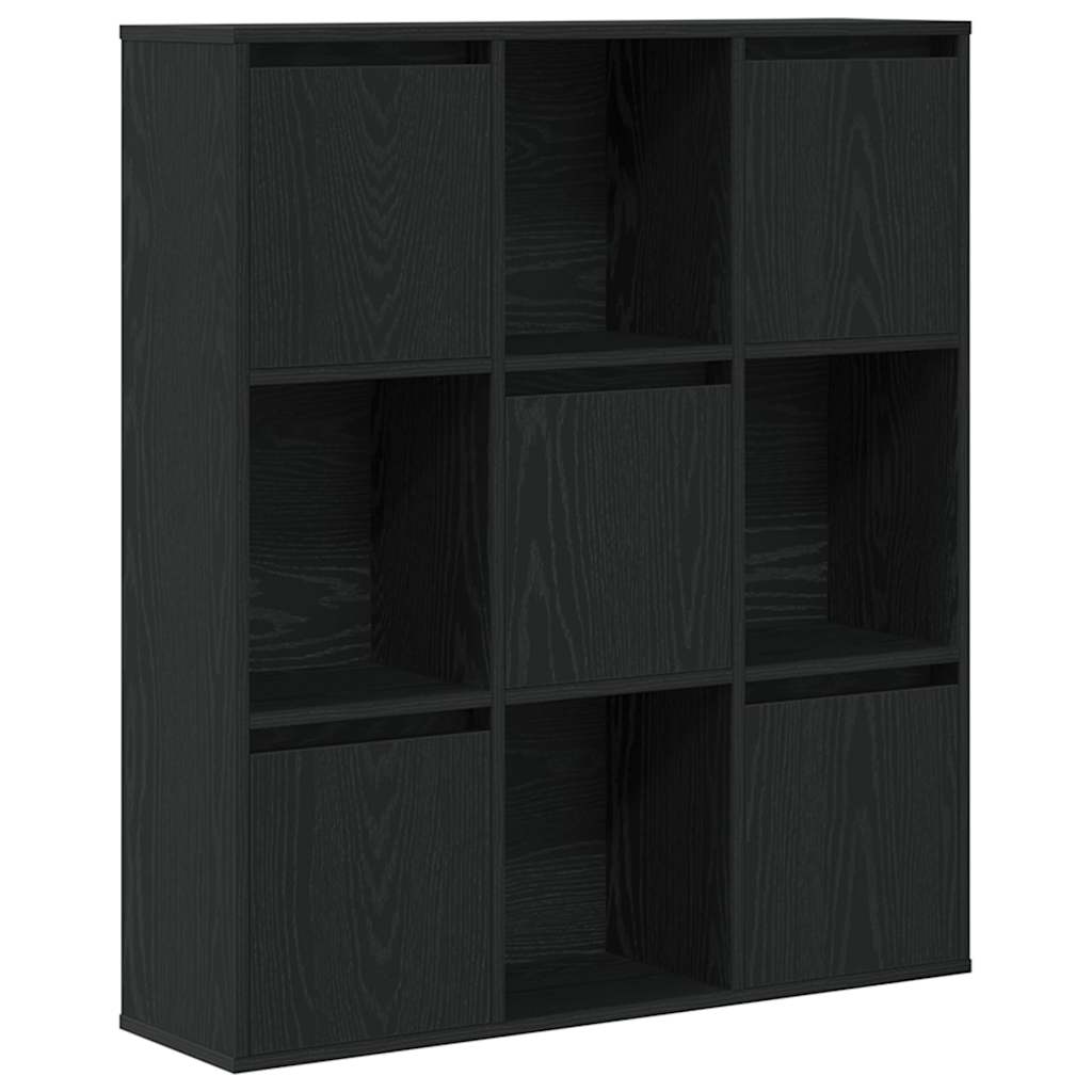 Bookcase Black Oak 89x24x101.5 cm Processed wood