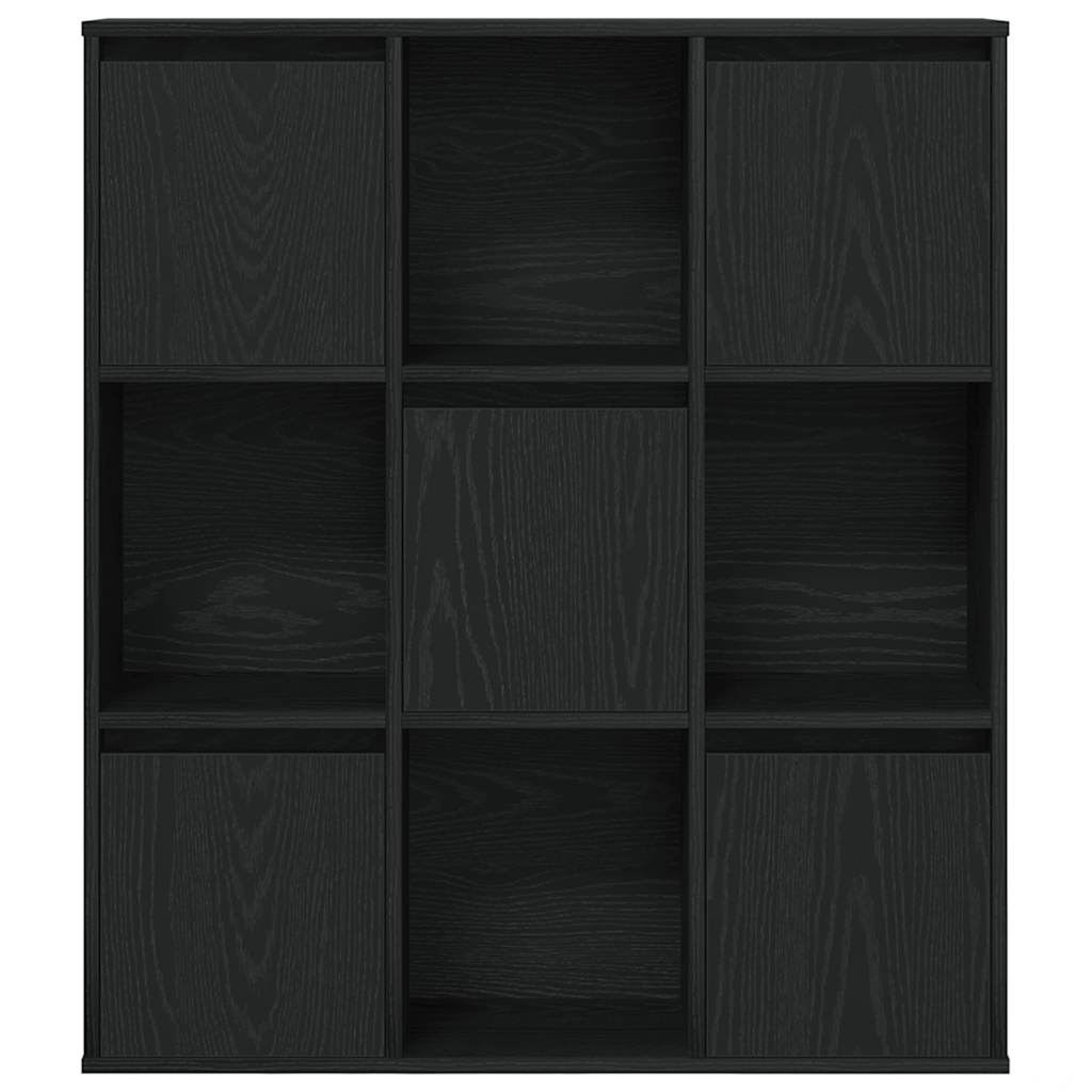 Bookcase Black Oak 89x24x101.5 cm Processed wood