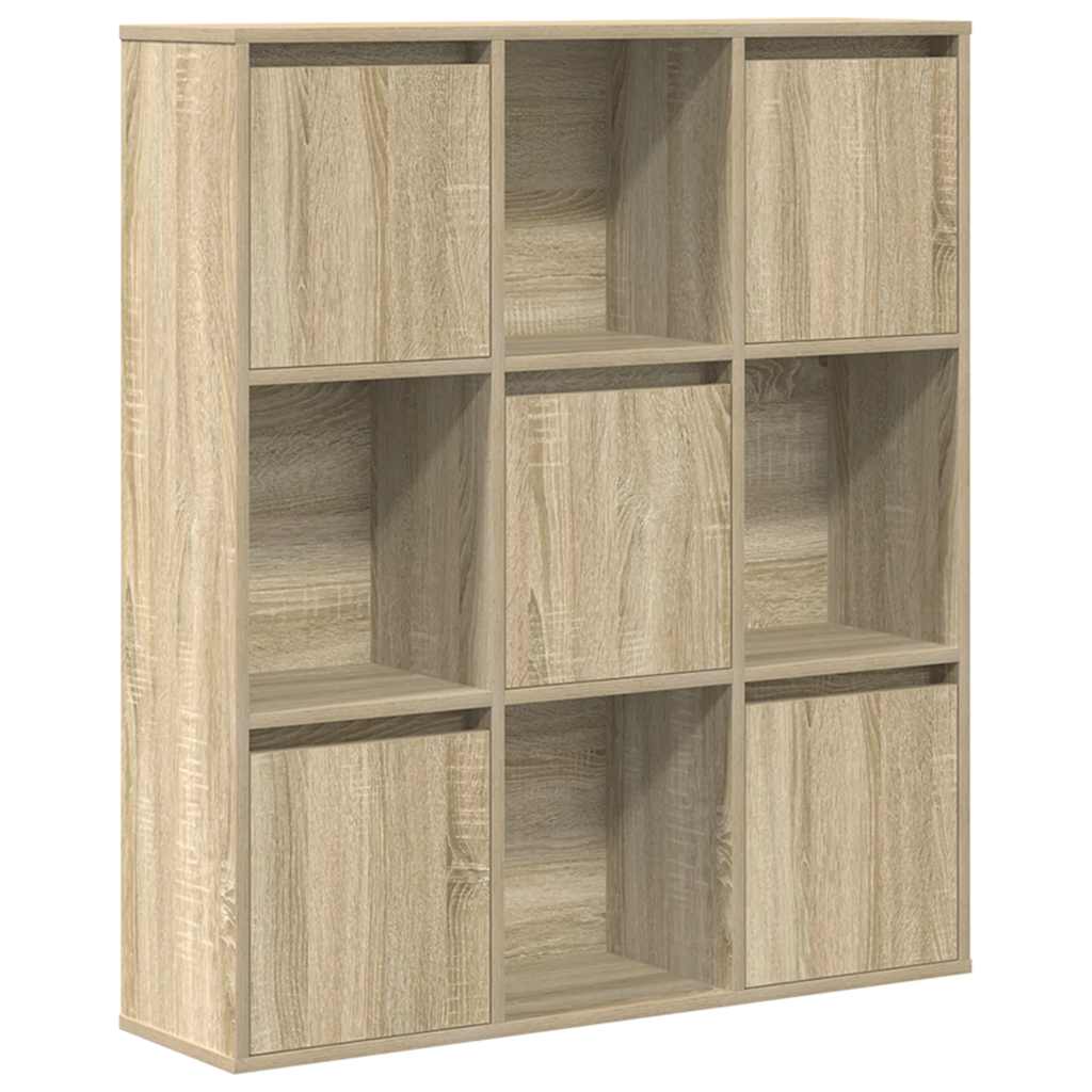 Bookcase, sonoma oak, 89x24x101.5 cm, processed wood