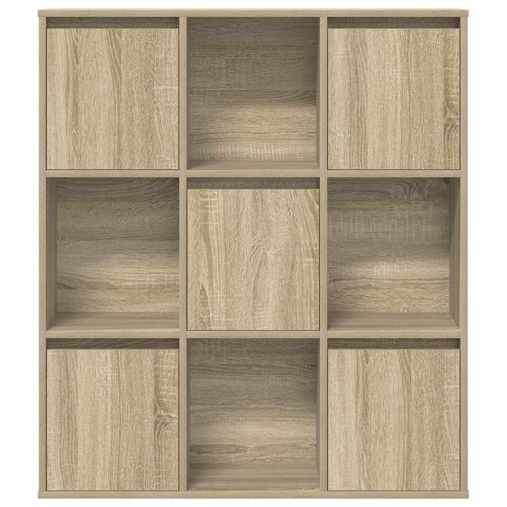 Bookcase, sonoma oak, 89x24x101.5 cm, processed wood