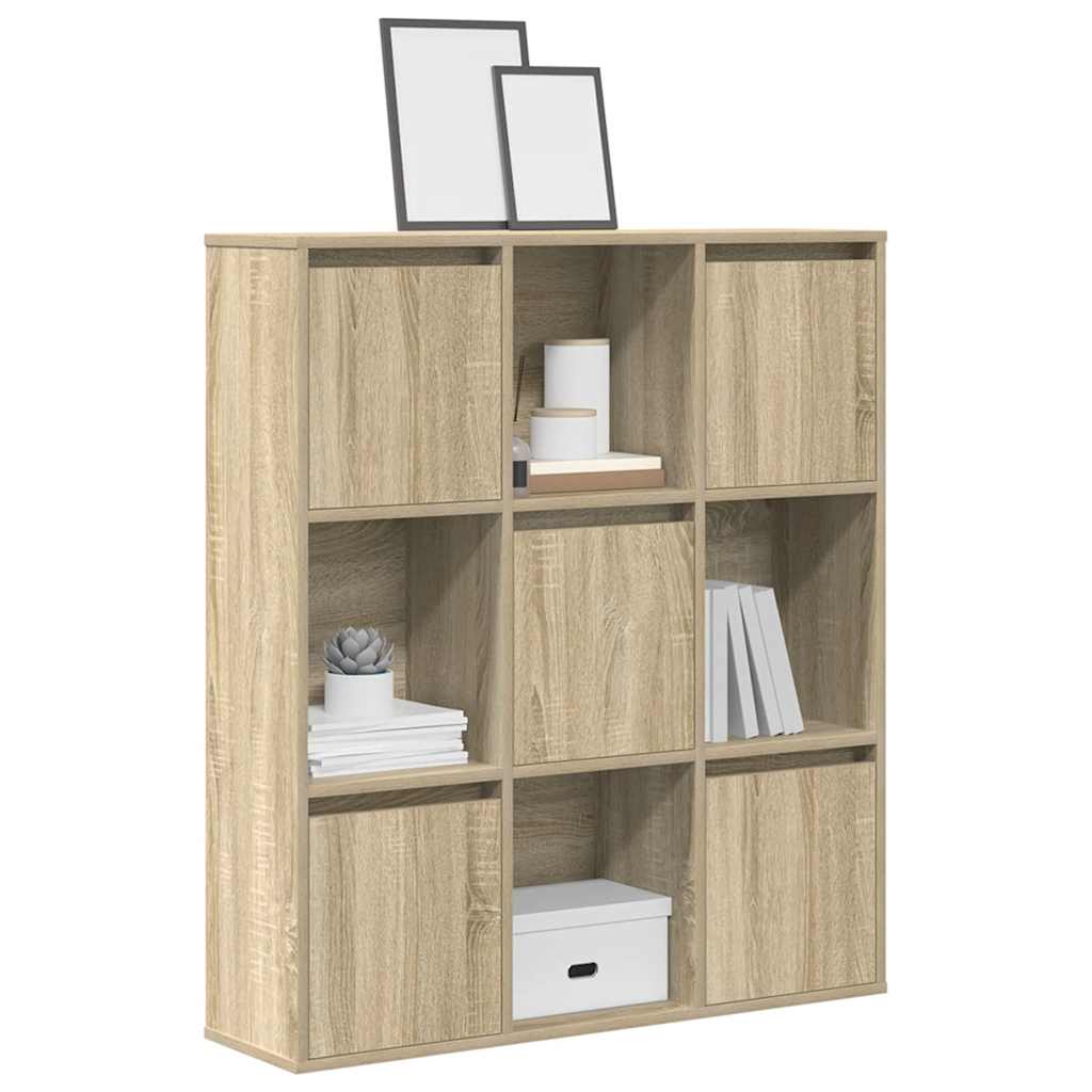 Bookcase, sonoma oak, 89x24x101.5 cm, processed wood