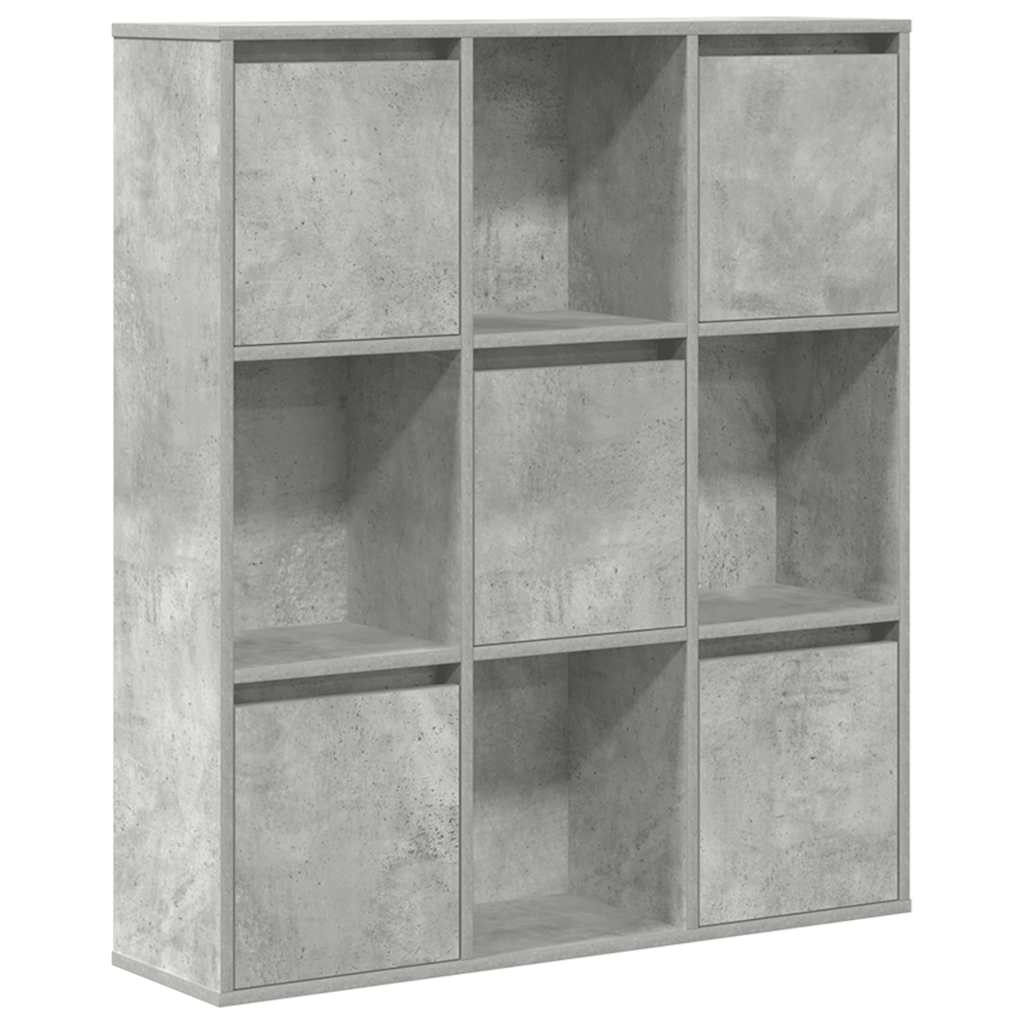 Bookcase, concrete gray, 89x24x101.5 cm, processed wood