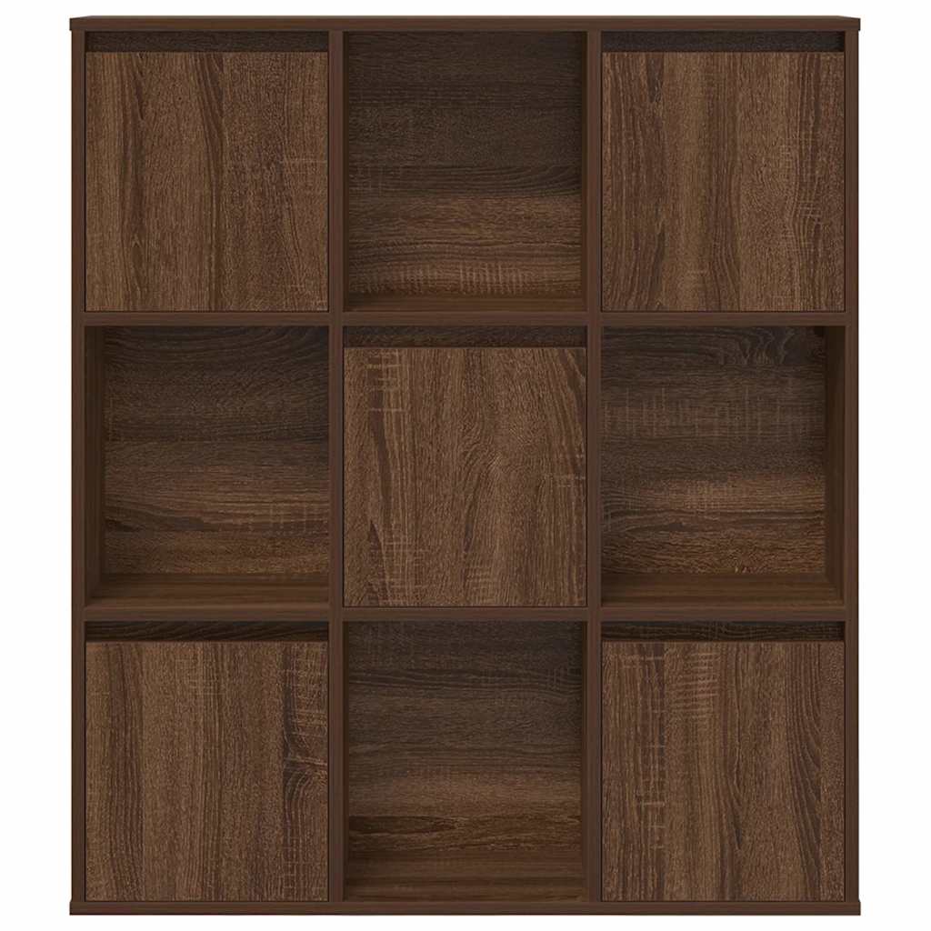 Bookcase, brown oak, 89x24x101.5 cm, processed wood