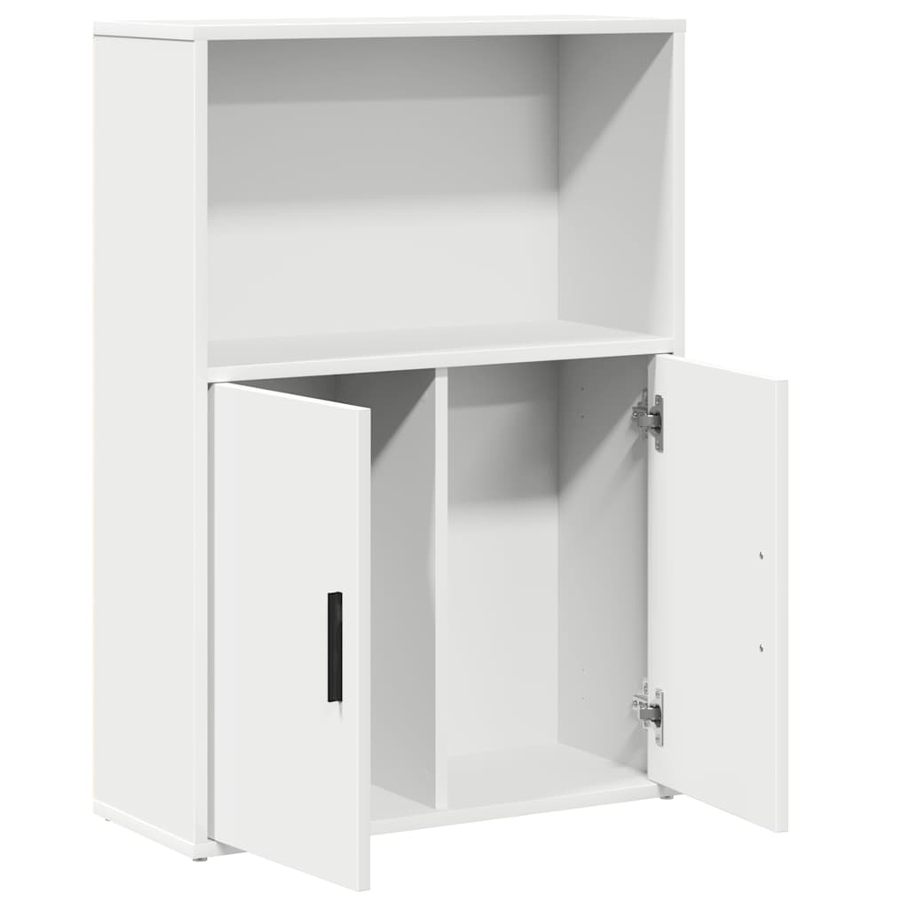 Bookcase, white, 60x24x85 cm, processed wood