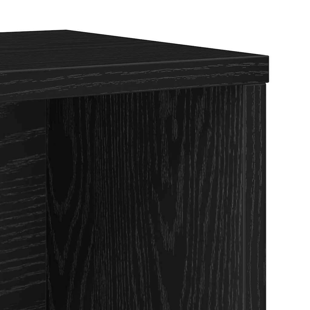 Bookcase Black Oak 60x24x85 cm Processed wood