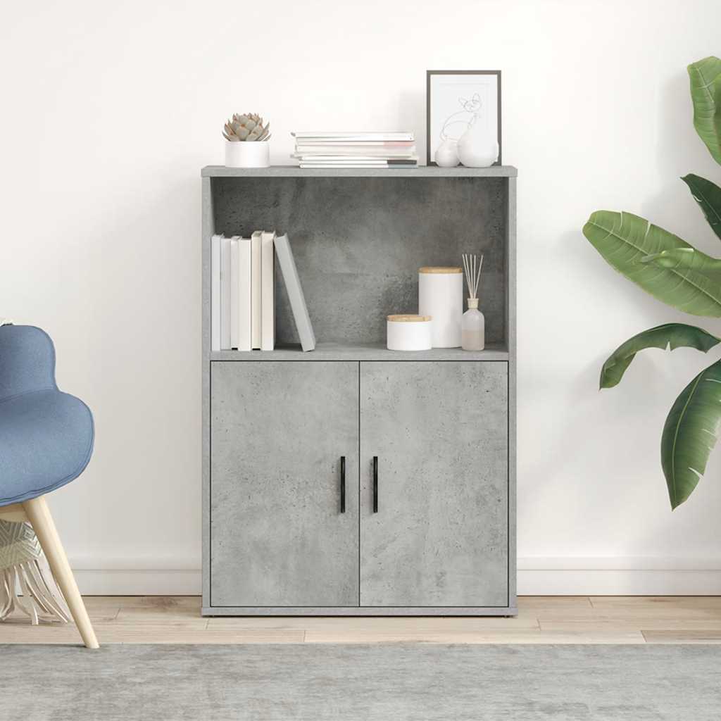 Bookcase, concrete grey, 60x24x85 cm, engineered wood