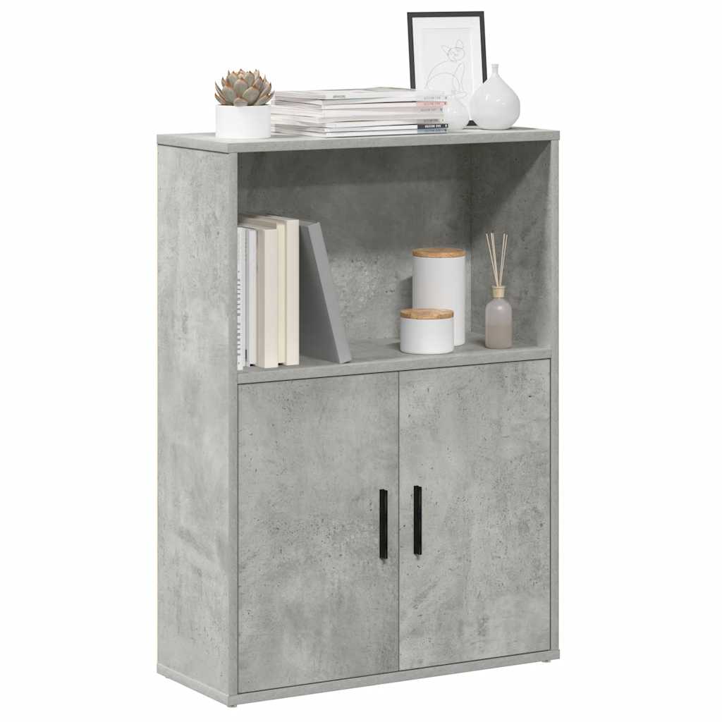 Bookcase, concrete grey, 60x24x85 cm, engineered wood