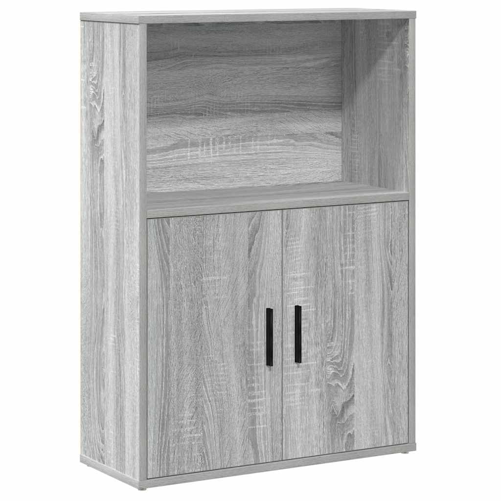 Bookcase, sonoma grey, 60x24x85 cm, engineered wood