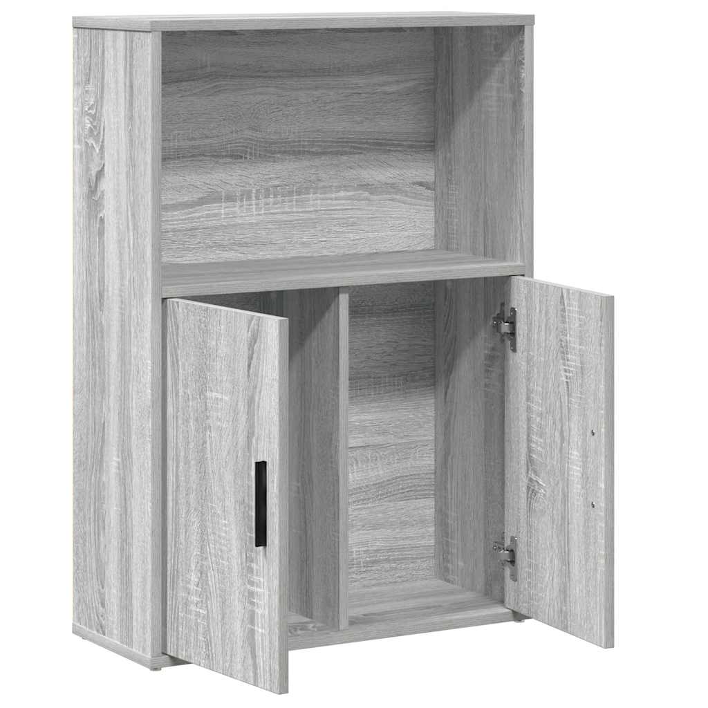 Bookcase, sonoma grey, 60x24x85 cm, engineered wood