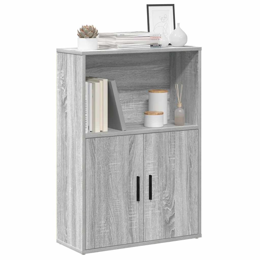 Bookcase, sonoma grey, 60x24x85 cm, engineered wood