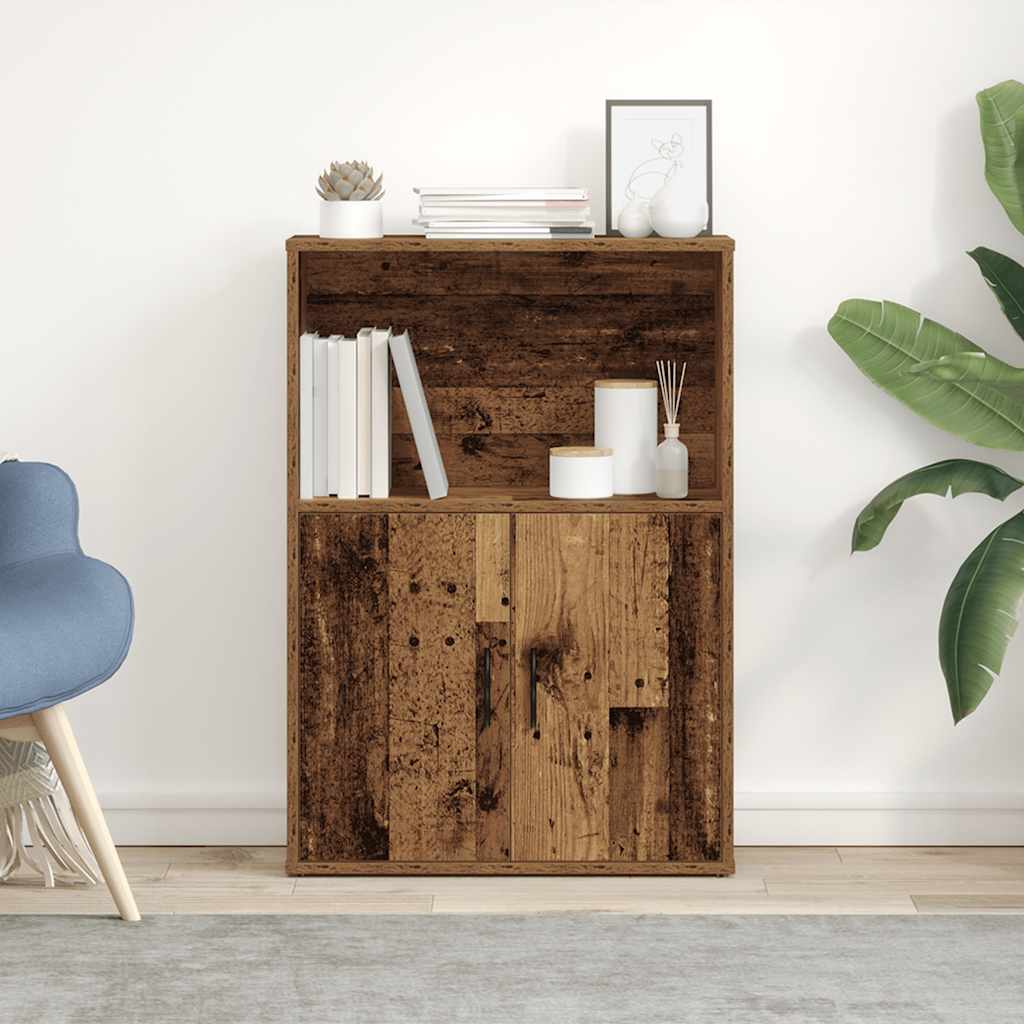 Bookcase, old wood, 60x24x85 cm, processed wood