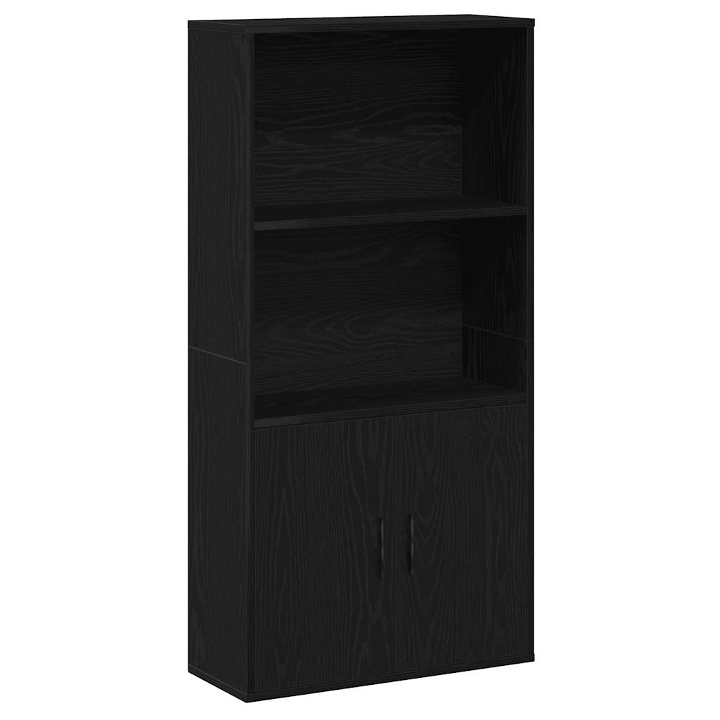 Bookcase Black Oak 60x24x120 cm Processed wood