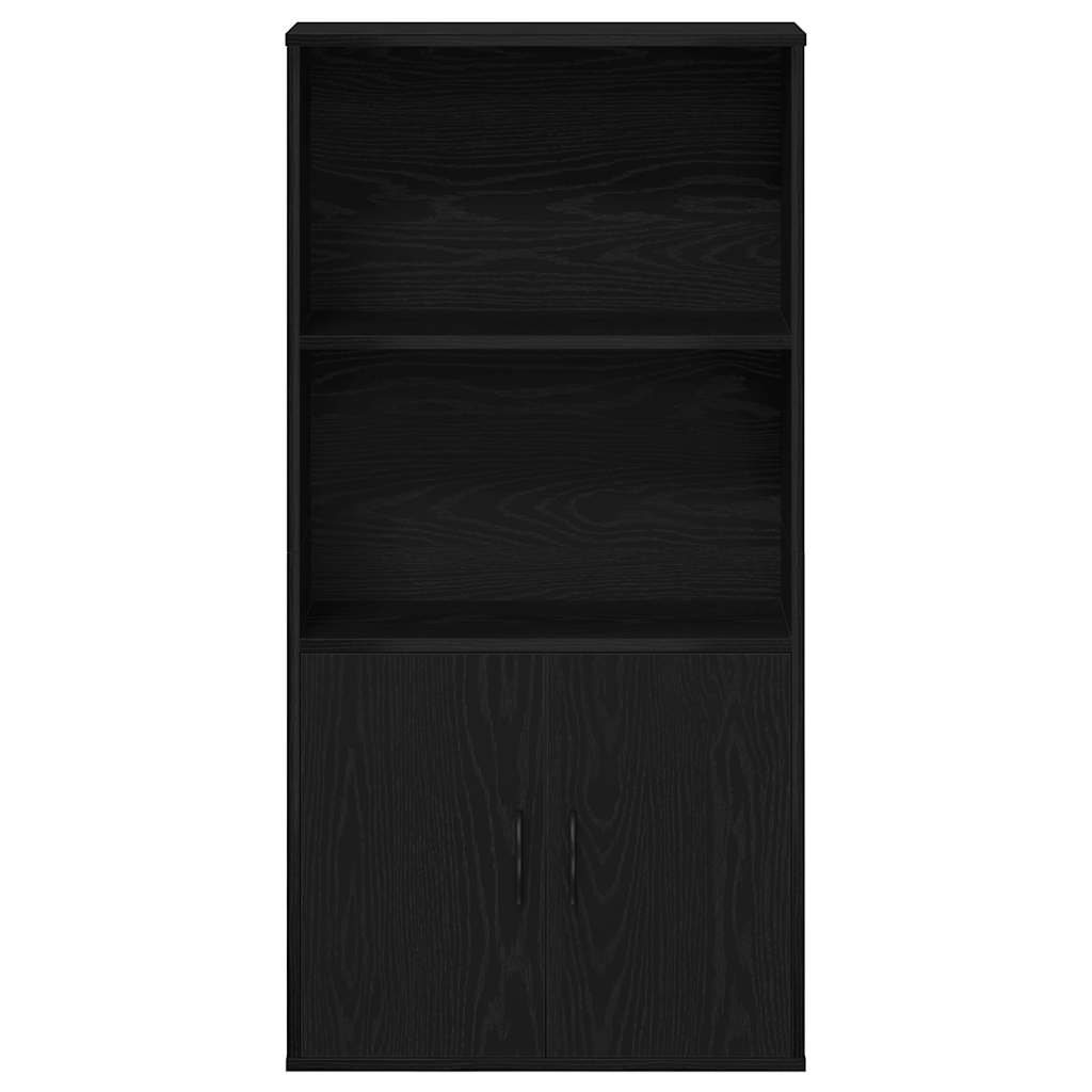 Bookcase Black Oak 60x24x120 cm Processed wood