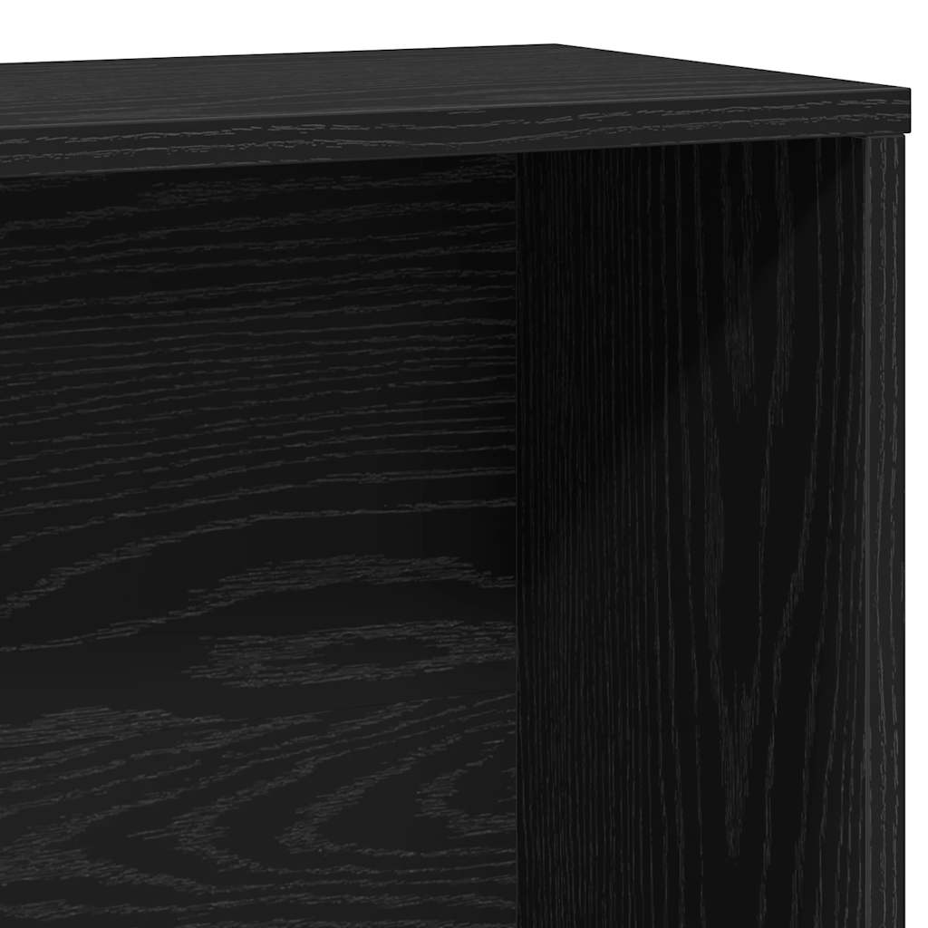 Bookcase Black Oak 60x24x120 cm Processed wood