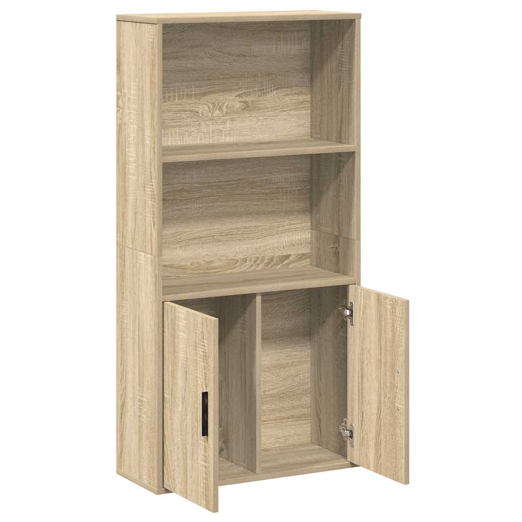 Bookcase, sonoma oak, 60x24x120 cm, processed wood