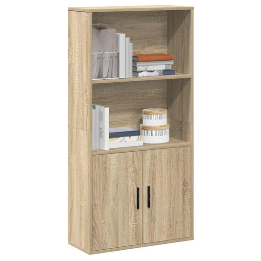 Bookcase, sonoma oak, 60x24x120 cm, processed wood