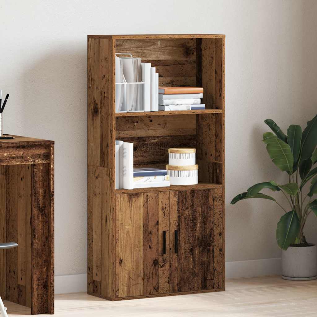 Bookcase, old wood, 60x24x120 cm, processed wood