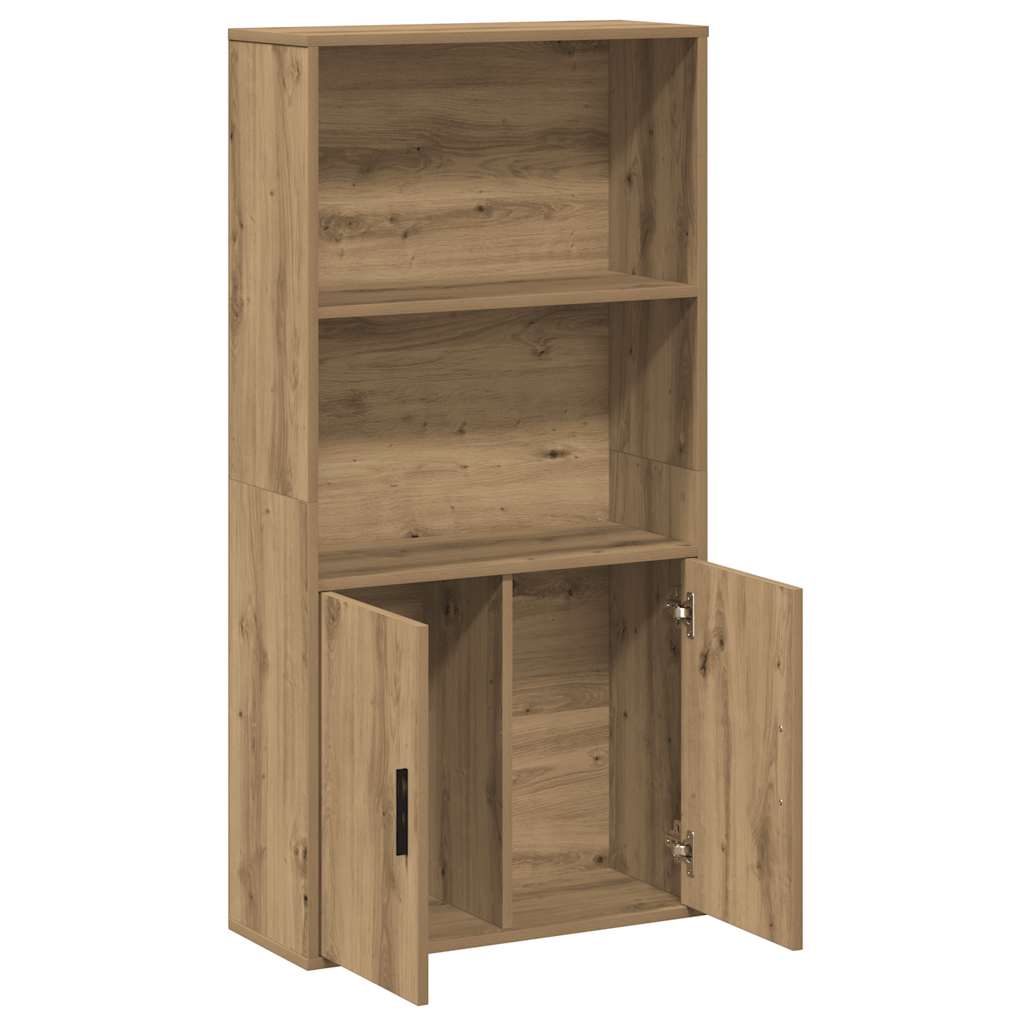 Bookcase, handcrafted oak, 60x24x120 cm, processed wood