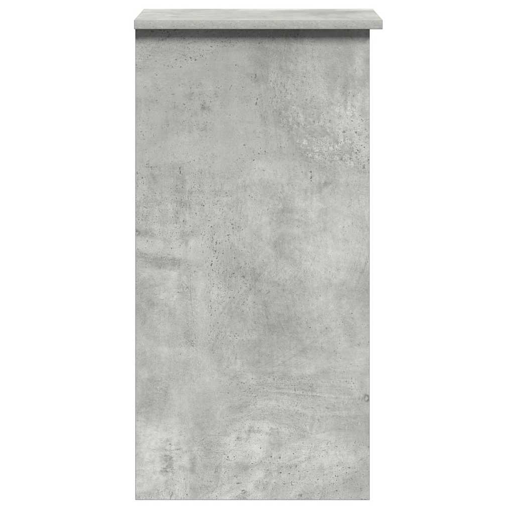 Birou cu rafturi, gri beton, 84x40x78 cm, PAL