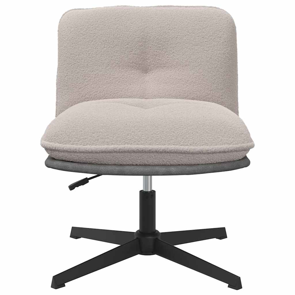 Swivel office chair, light gray wool-like fabric