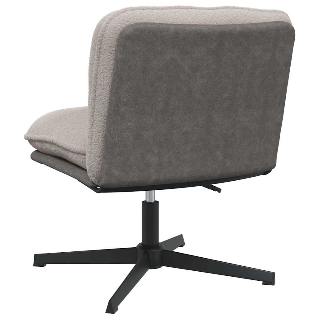 Swivel office chair, light gray wool-like fabric