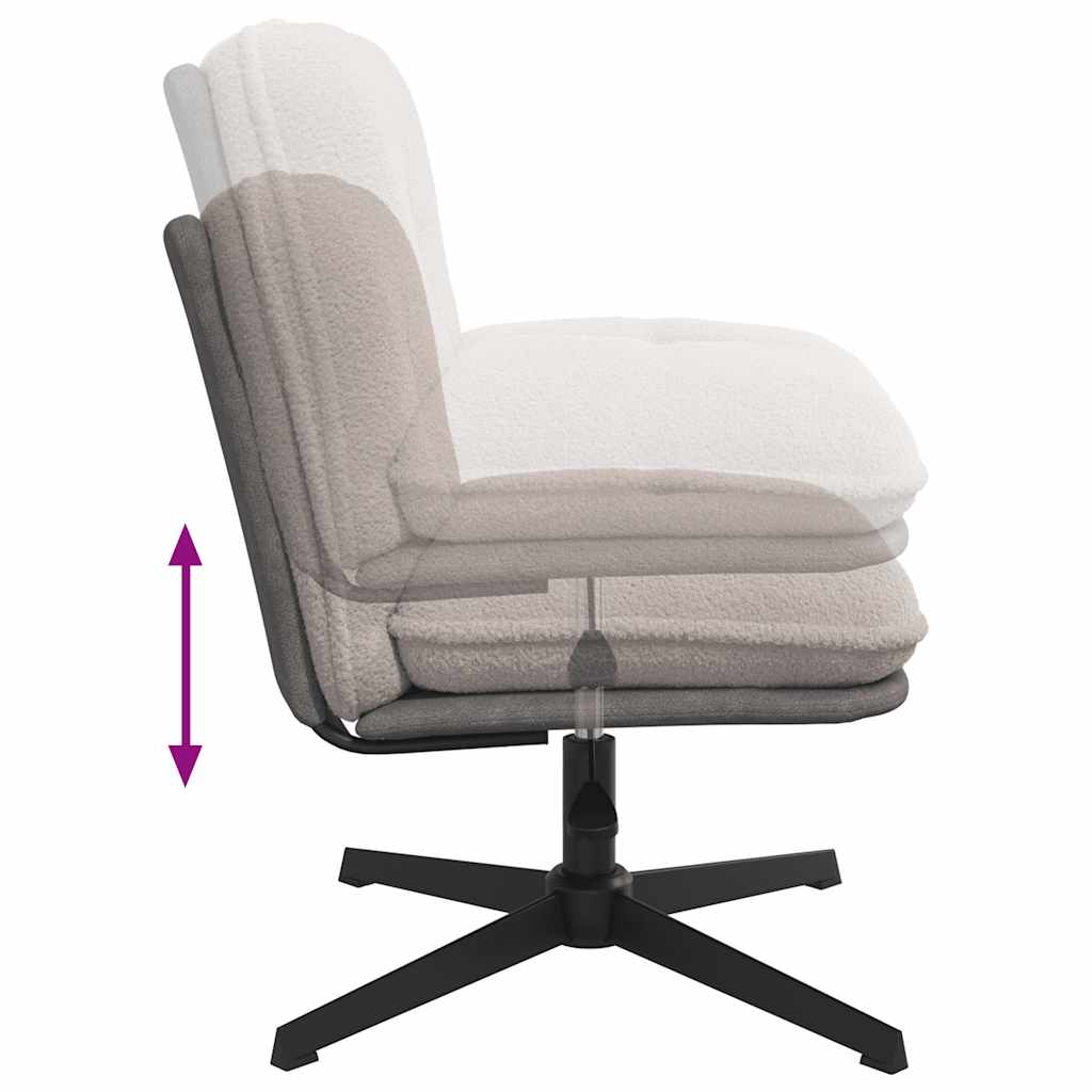 Swivel office chair, light gray wool-like fabric