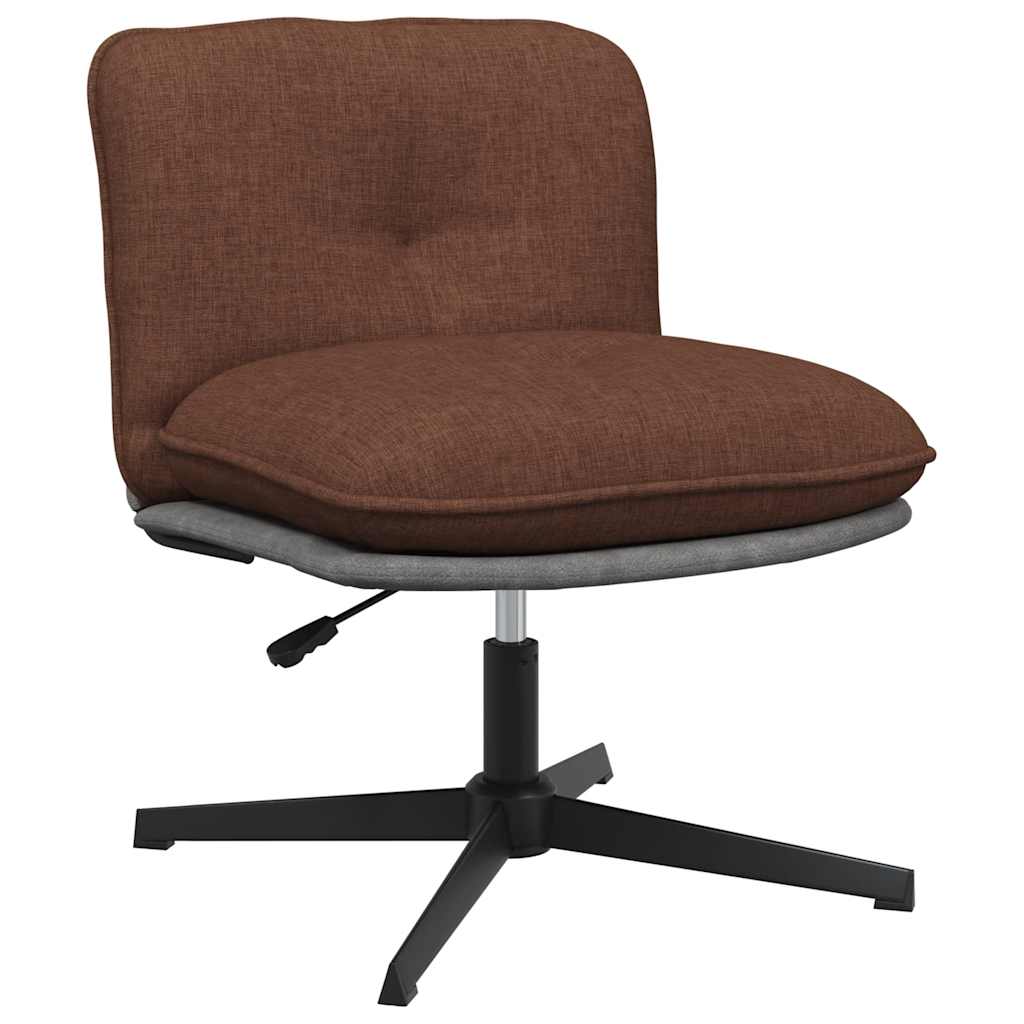 Swivel office chair, brown, fabric