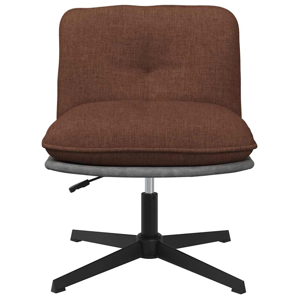 Swivel office chair, brown, fabric