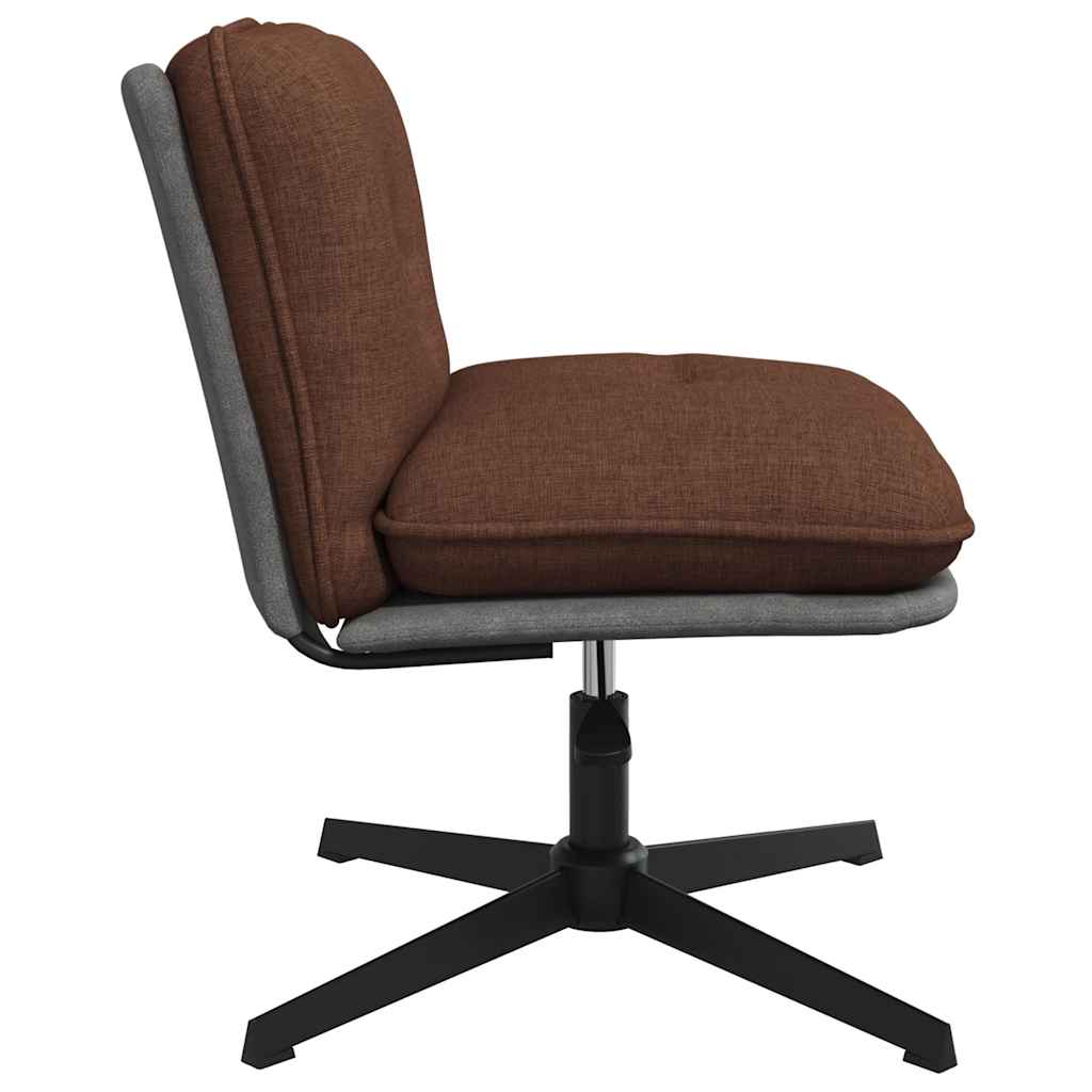 Swivel office chair, brown, fabric