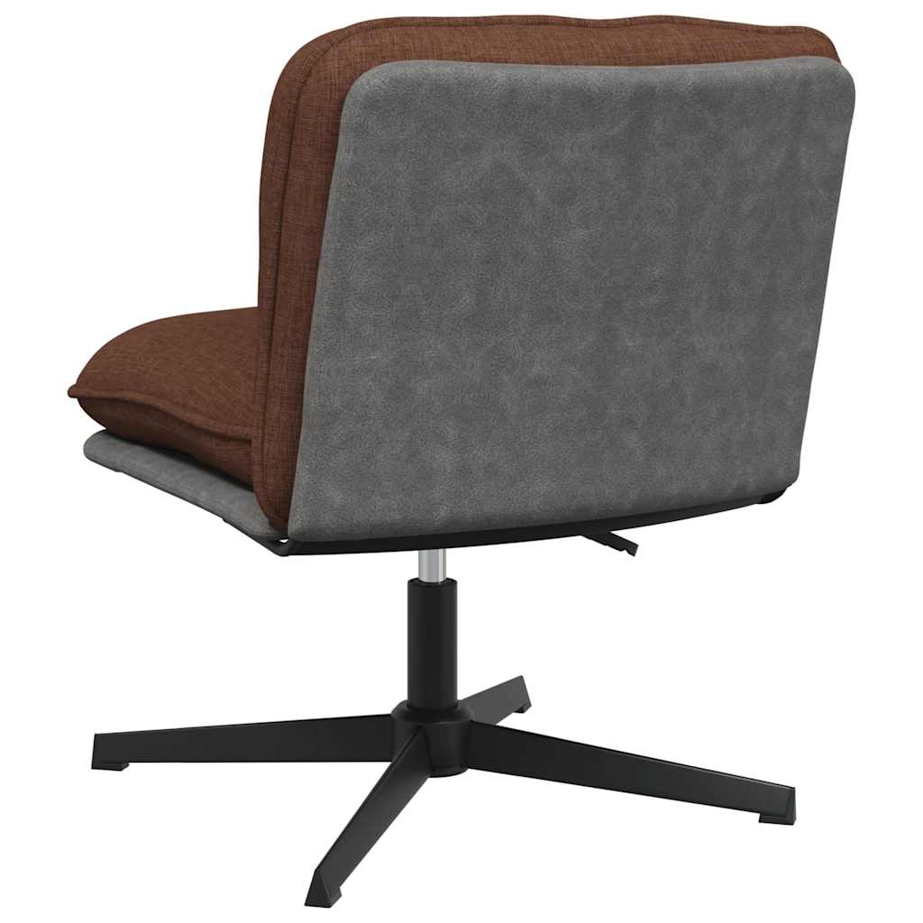 Swivel office chair, brown, fabric