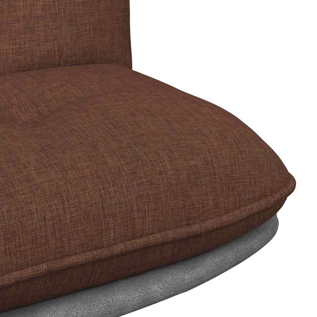 Swivel office chair, brown, fabric