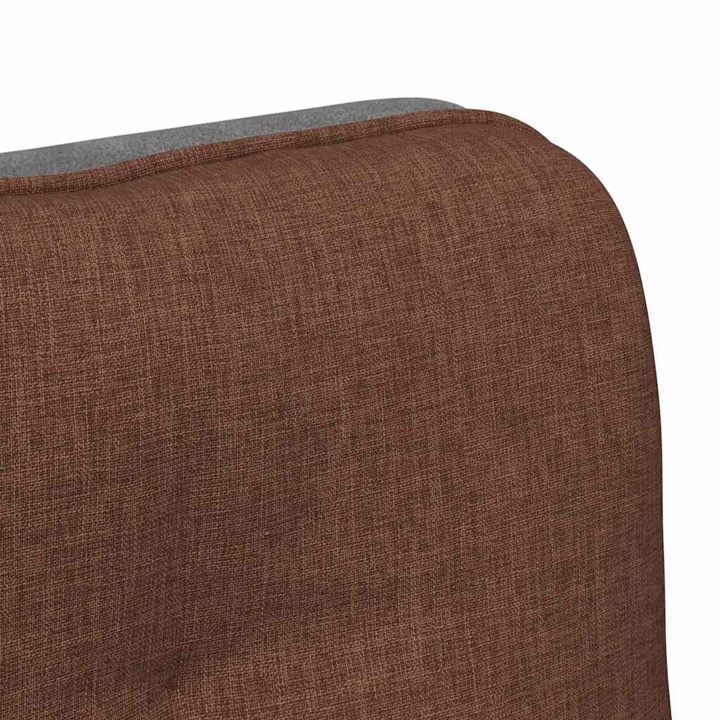 Swivel office chair, brown, fabric