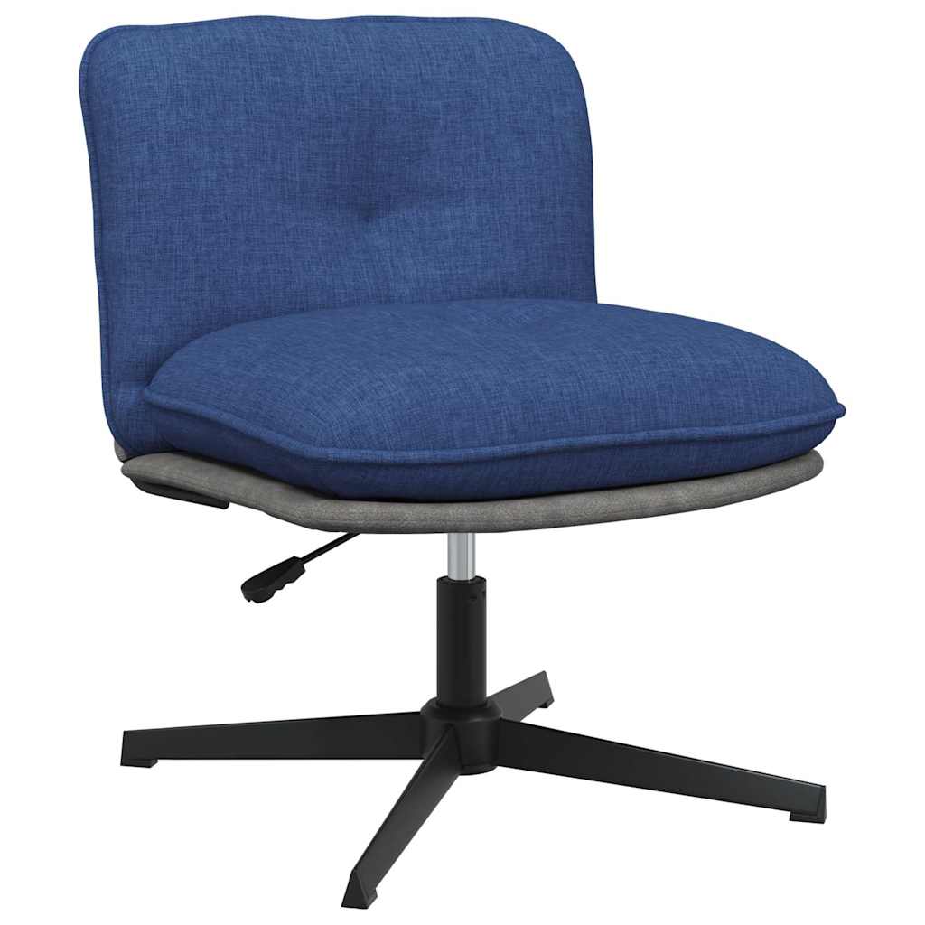 Swivel office chair, blue, fabric