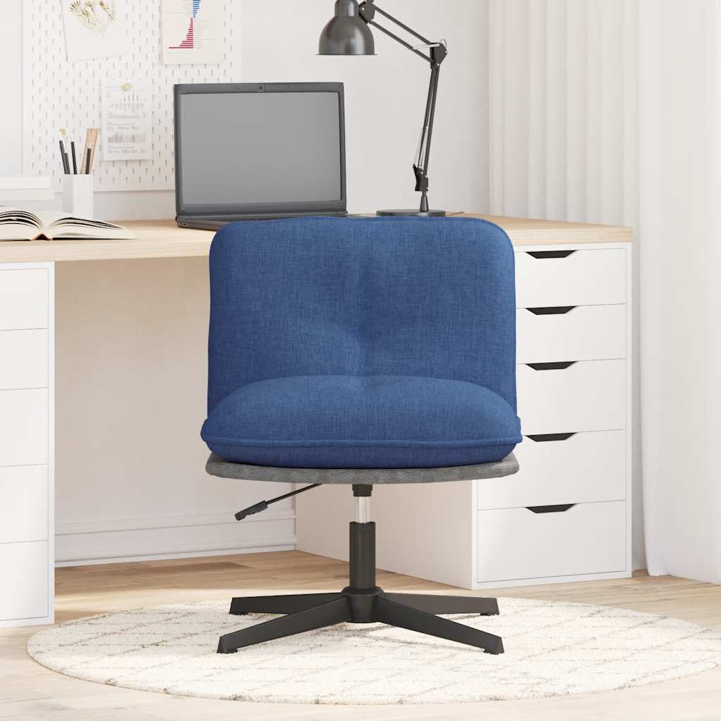 Swivel office chair, blue, fabric