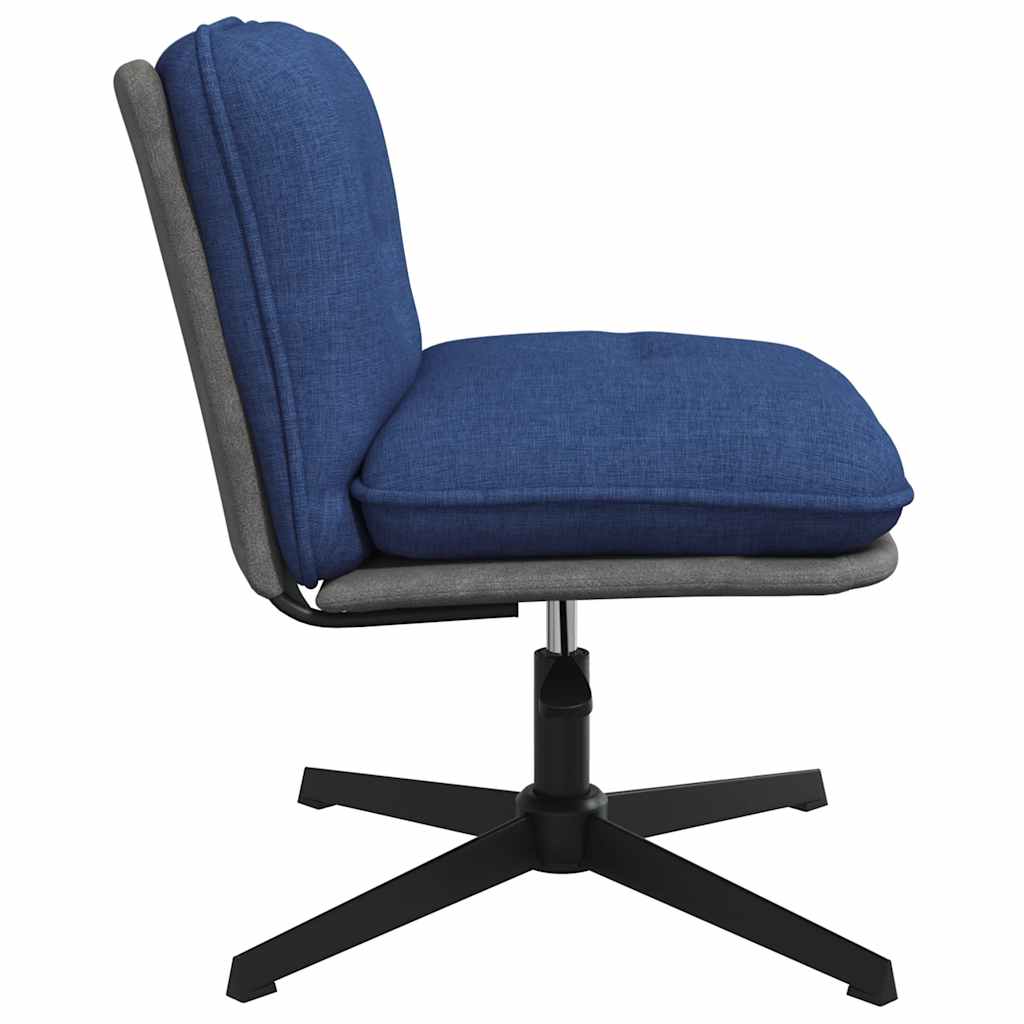 Swivel office chair, blue, fabric