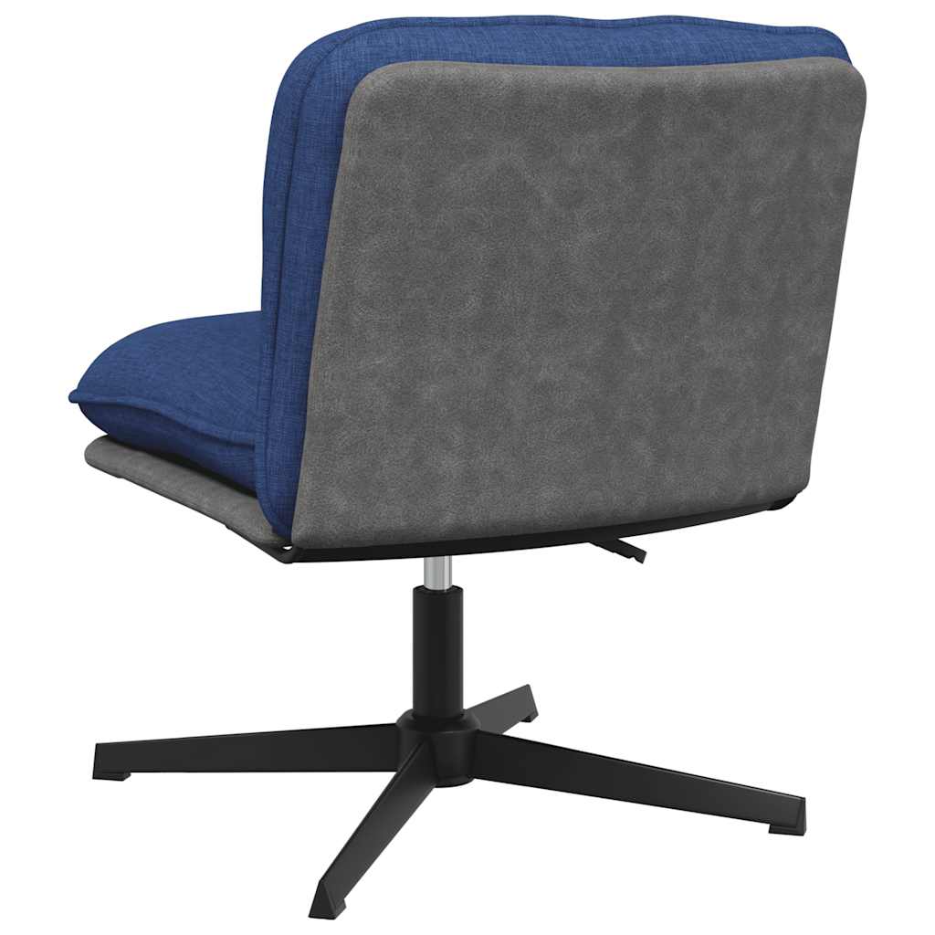 Swivel office chair, blue, fabric