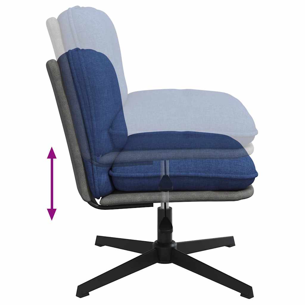 Swivel office chair, blue, fabric