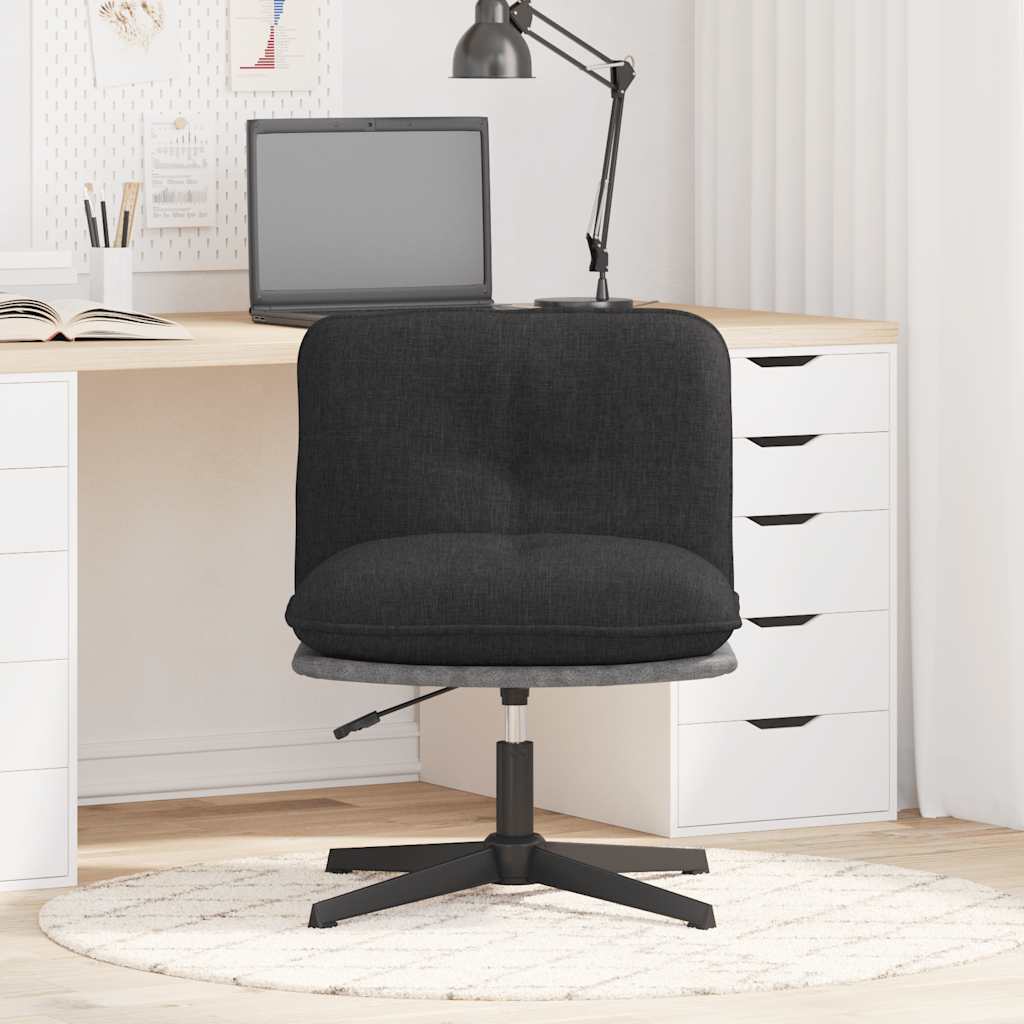 Swivel office chair, black, fabric