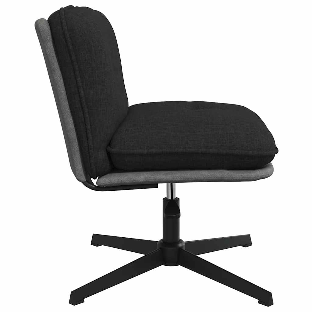 Swivel office chair, black, fabric