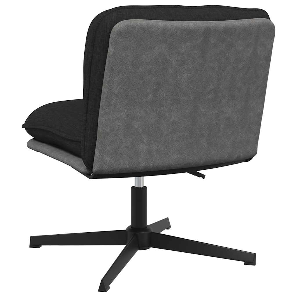 Swivel office chair, black, fabric